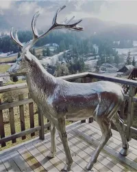 Grande cervo d'argento di lusso Déco et Artisanat - 1