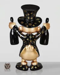 Paperon de' Paperoni in abito Vuitton con champagne - altezza 170 cm