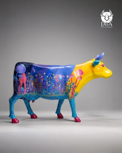 Life-size artistic cow motif - Night Landscape