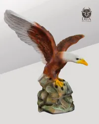 Decorative resin statue of an Eagle on a realistic rock