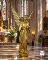 Lebensgroße Statue des Erzengels Gabriel, 190 cm – Fiberglas