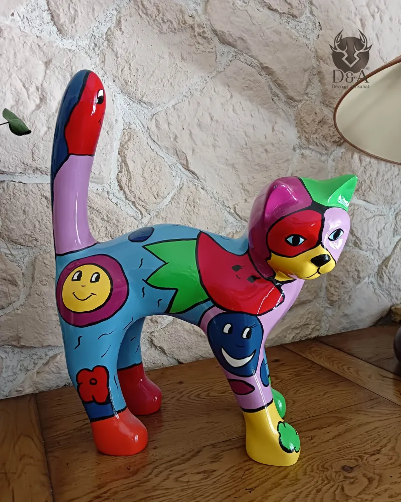 Kunstharzstatue einer Picasso-Katze zur Dekoration