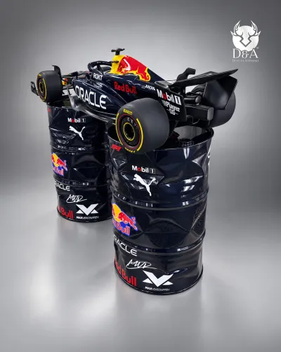 Red Bull Racing Formel-1-Set + 2 dekorative Metalltrommeln