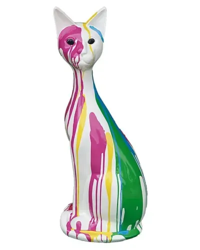 Animaux Statue En Resine D Un Grand Chat Trash Assis Deco Et Artisanat