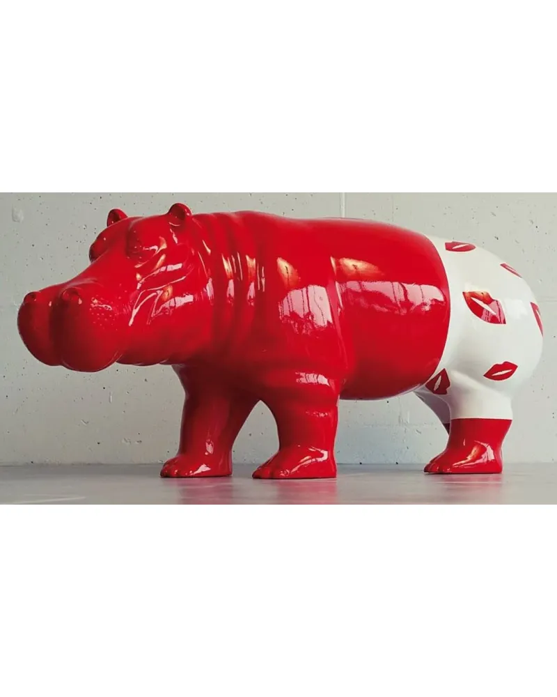 Statue Flottante En Résine De Tête D'hippopotame, Pour étang