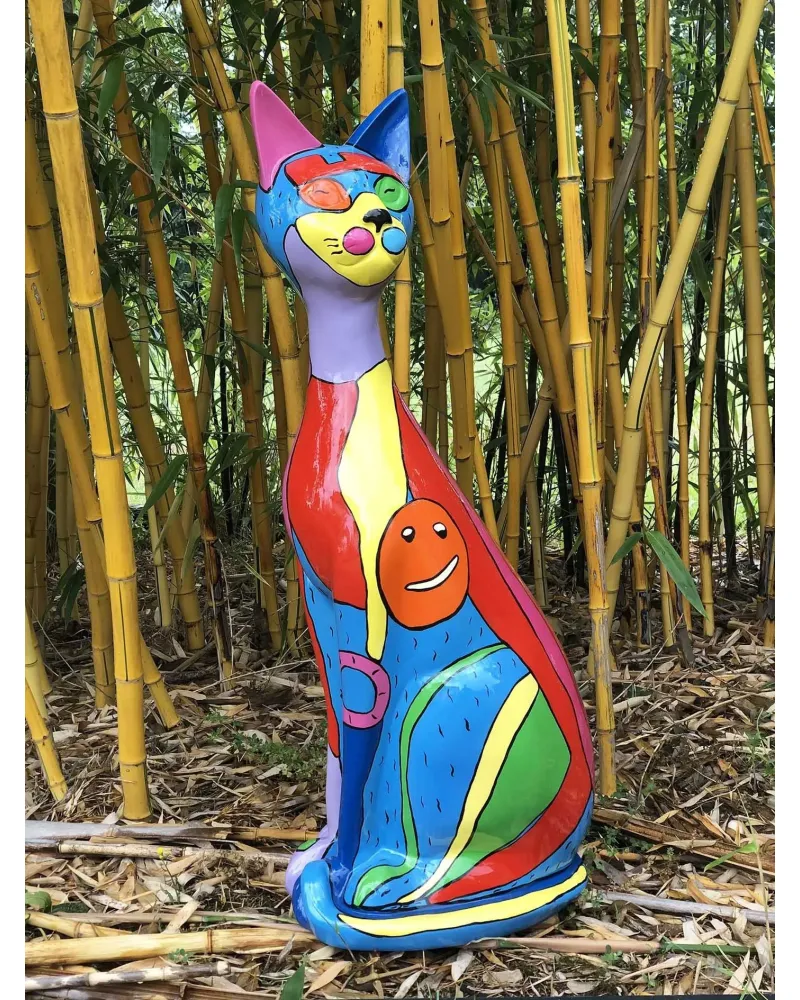Statue En Resine D Un Grand Chat Assis Motif Picasso Pour La Decoration Deco Et Artisanat Statue En Resine D Un Grand Chat Assis Motif Picasso Pour La Decoration Deco Et Artisanat