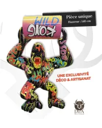 Wild Kong, de Gorilla Metalen ton XL Graffiti