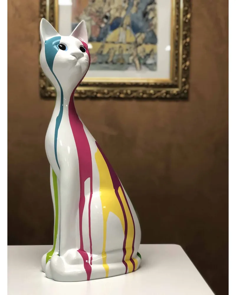 Animaux Statue En Resine D Un Chat Design Trash Motif Trash 1 Deco Et Artisanat