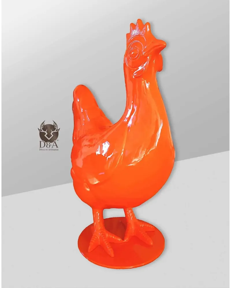 Poule géante orange, résistant au gel, à la pluie et aux UV du soleil. Poule géante orange, résistant au gel, à la pluie et aux UV du soleil.