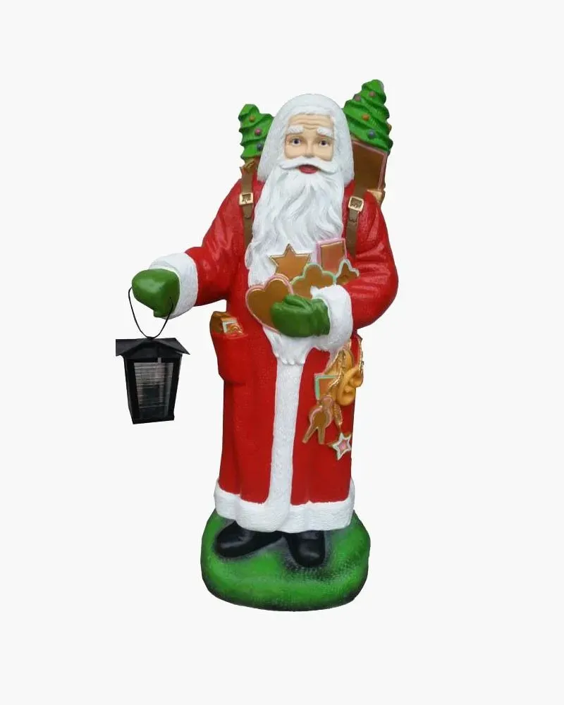 Père Noël avec du pain d'épices en résine polyester résistant au gel, pluie et au soleil. Déco et Artisanat - 1 Père Noël avec du pain d'épices en résine polyester résistant au gel, pluie et au soleil. Déco et Artisanat - 1
