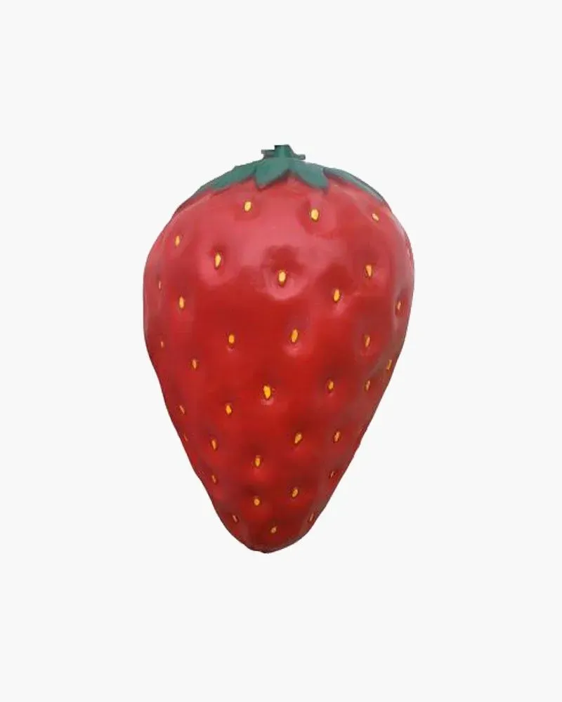 Fraise L en résine polyester résistant au gel, pluie et au soleil. Déco et Artisanat - 1 Fraise L en résine polyester résistant au gel, pluie et au soleil. Déco et Artisanat - 1