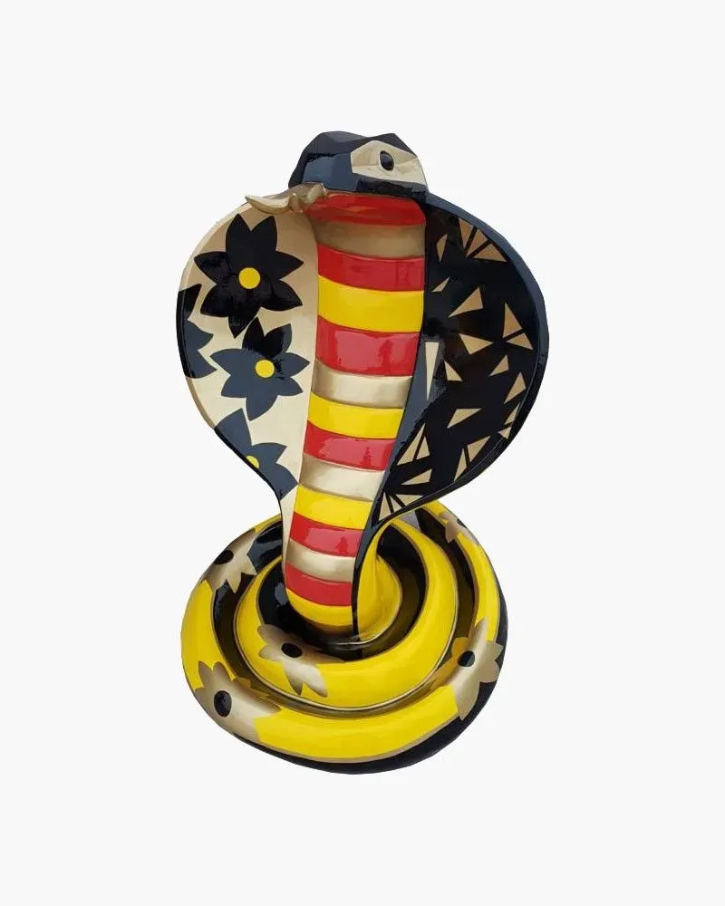 Cobra à Fleur en résine polyester résistant au gel, pluie et au soleil. Déco et Artisanat - 1 Cobra à Fleur en résine polyester résistant au gel, pluie et au soleil. Déco et Artisanat - 1