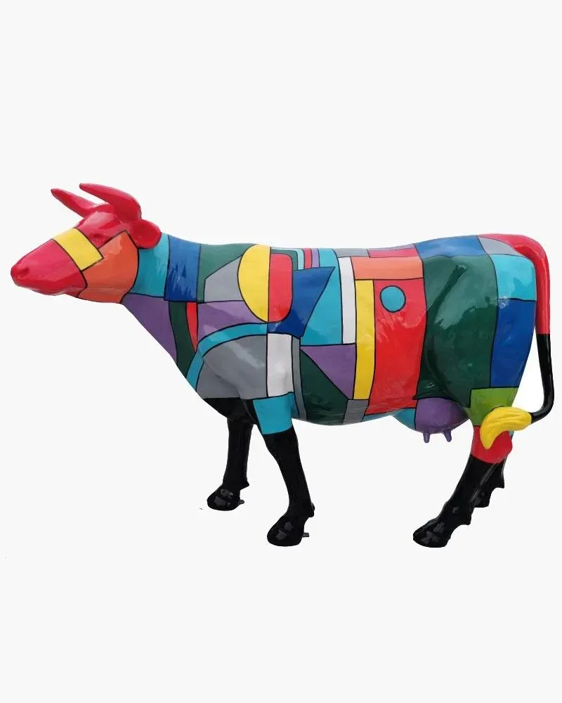 KANDISKY Kuh en résine polyester résistant au gel, pluie et au soleil. Déco et Artisanat - 1 KANDISKY Kuh en résine polyester résistant au gel, pluie et au soleil. Déco et Artisanat - 1