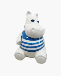 Hippopotame assis XL MARIN