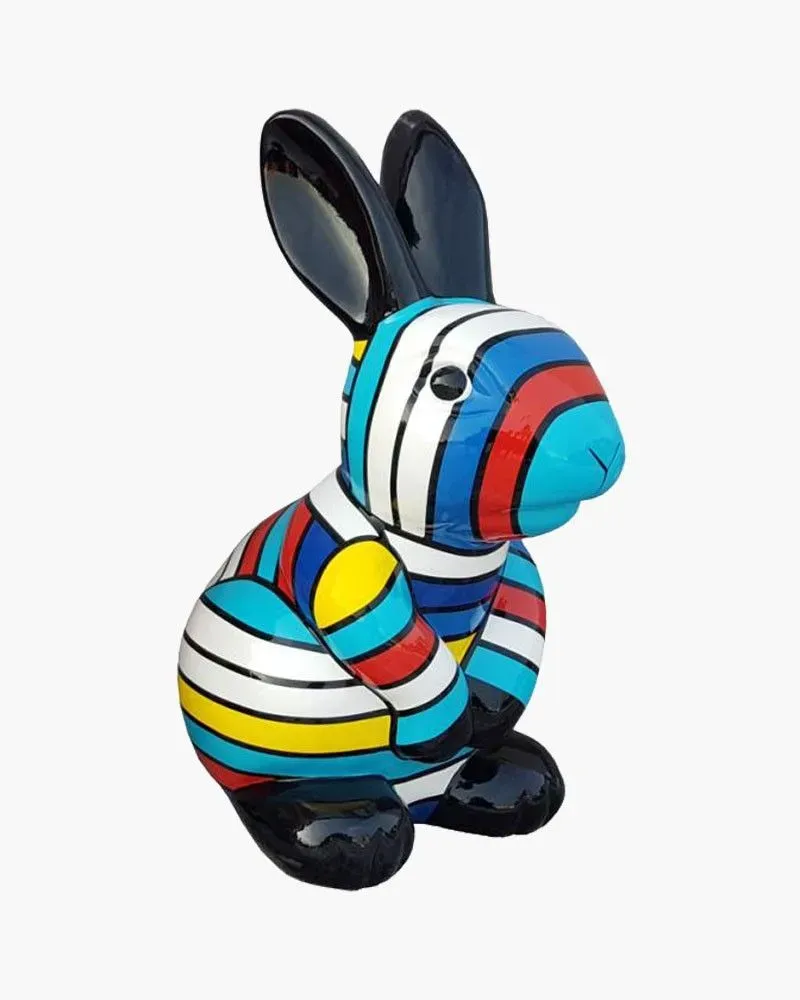 Lapin L RYKIEL en résine polyester résistant au gel, pluie et au soleil. Déco et Artisanat - 1 Lapin L RYKIEL en résine polyester résistant au gel, pluie et au soleil. Déco et Artisanat - 1