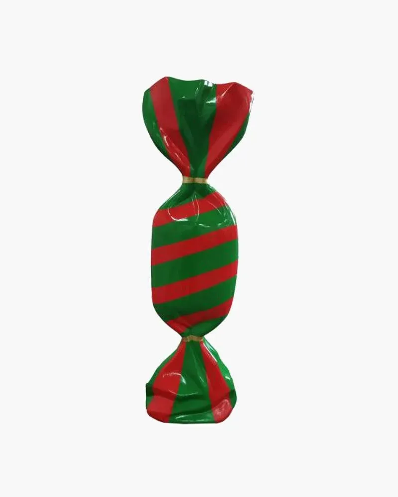 Bonbon vert et rouge en résine polyester résistant au gel, pluie et au soleil. Déco et Artisanat - 1 Bonbon vert et rouge en résine polyester résistant au gel, pluie et au soleil. Déco et Artisanat - 1