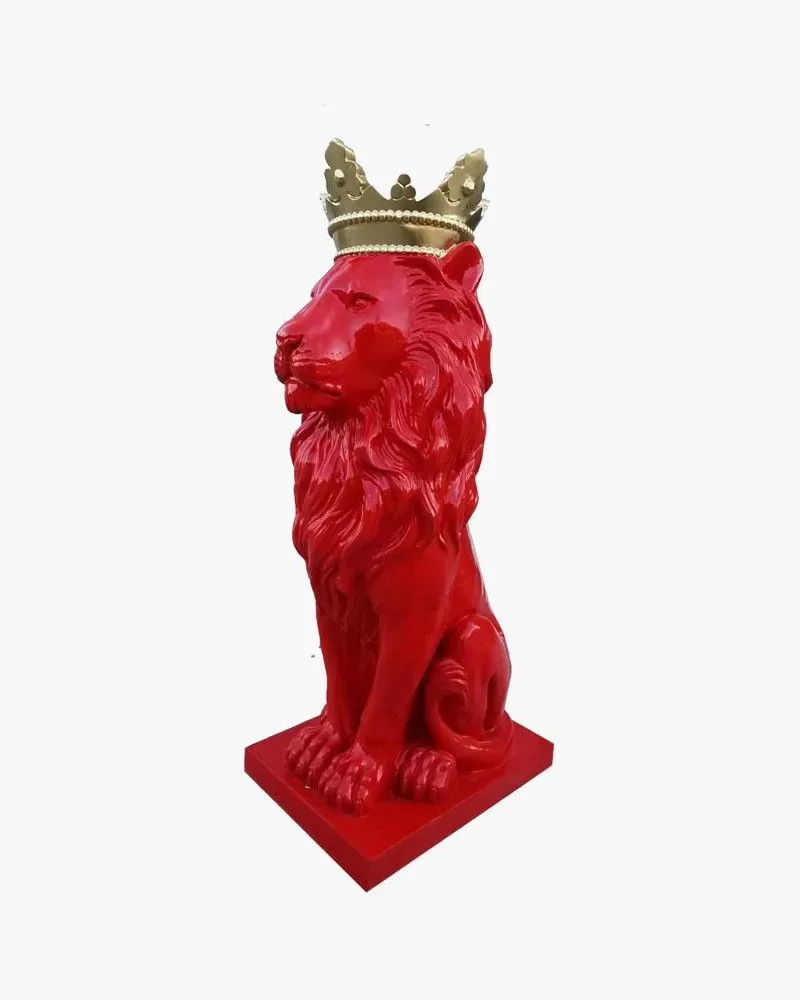 Roi Lion en résine polyester résistant au gel, pluie et au soleil. Déco et Artisanat - 1 Roi Lion en résine polyester résistant au gel, pluie et au soleil. Déco et Artisanat - 1