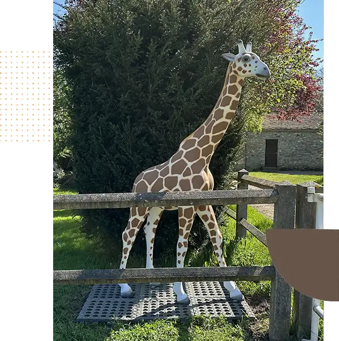 Realistic resin giraffe