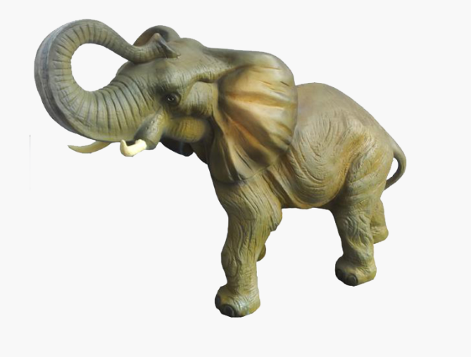 Elephant réaliste taille L en résine - Déco et Artisanat