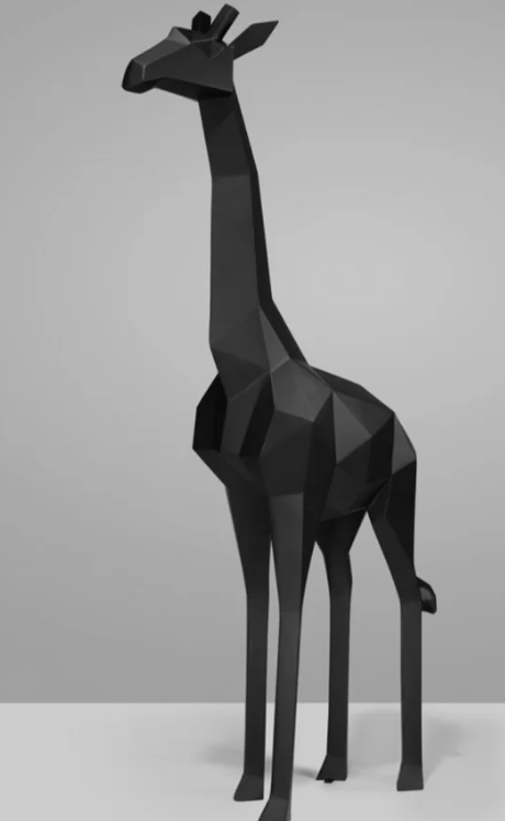 Girafe à facettes en résine - Déco et Artisanat