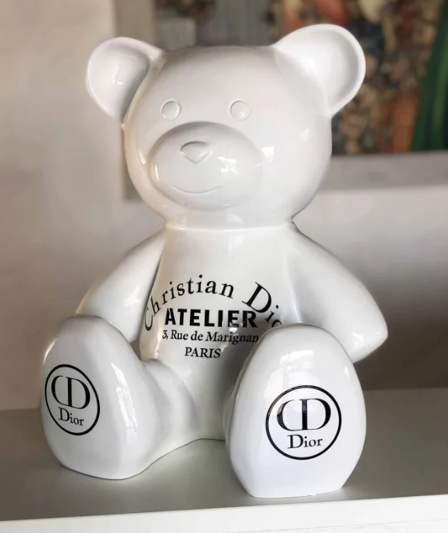 Ours blanc Teddy Bear Dior - Déco et Artisanat